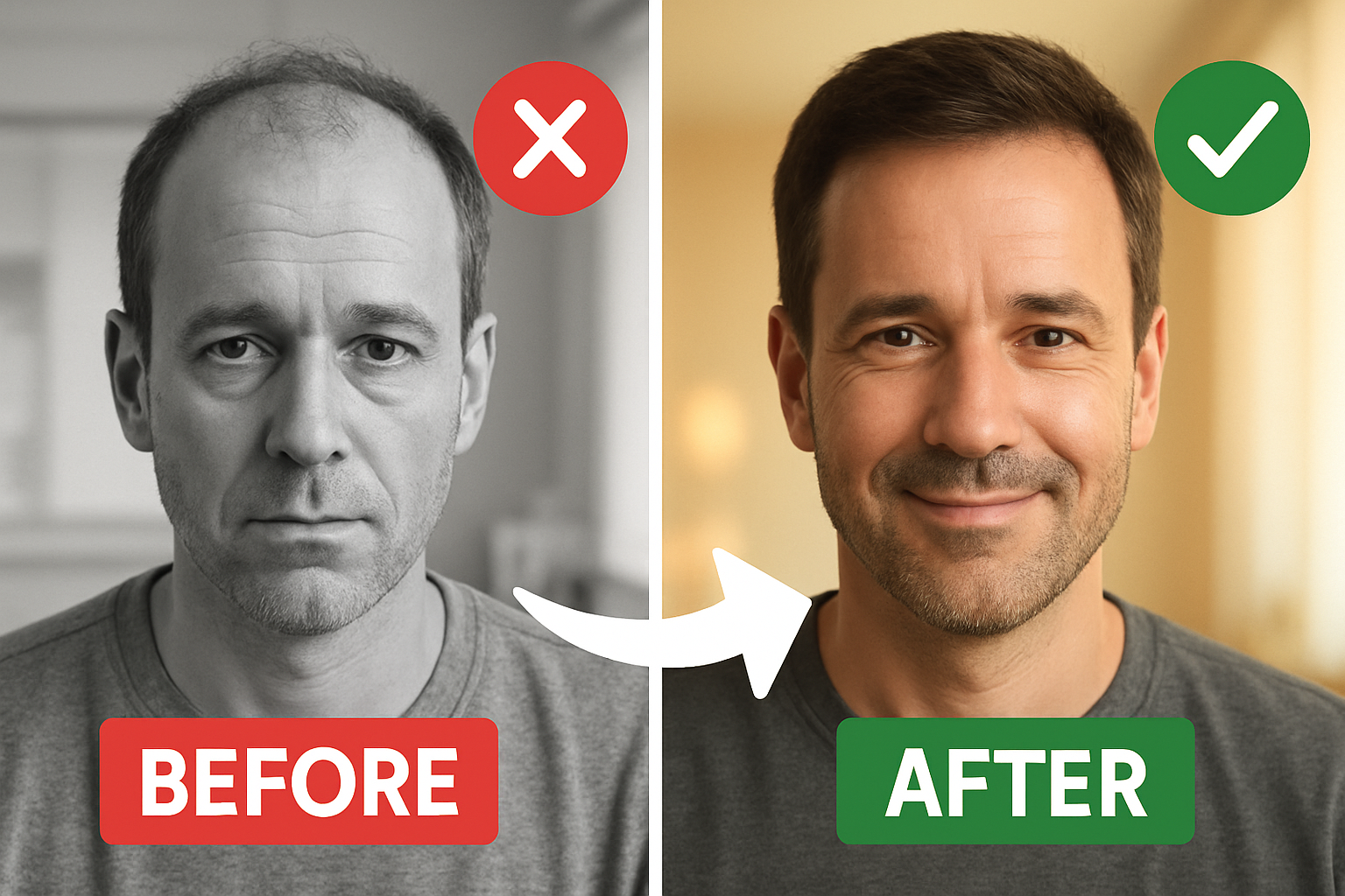 Before and after the FST-5 100-day peptide protocol